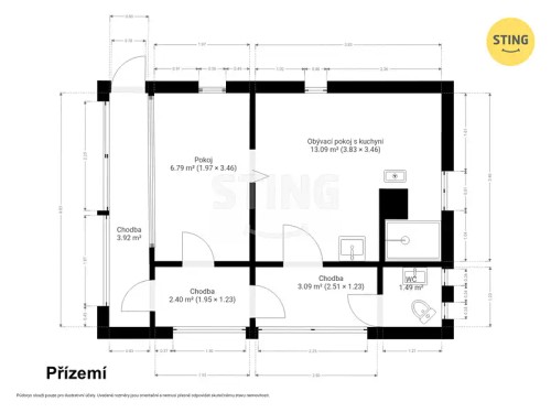 Prodej chaty 51 m², pozemek 400 m²