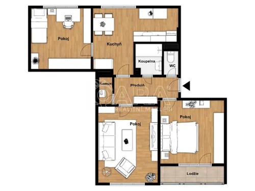 Prodej bytu 3+1 68 m²