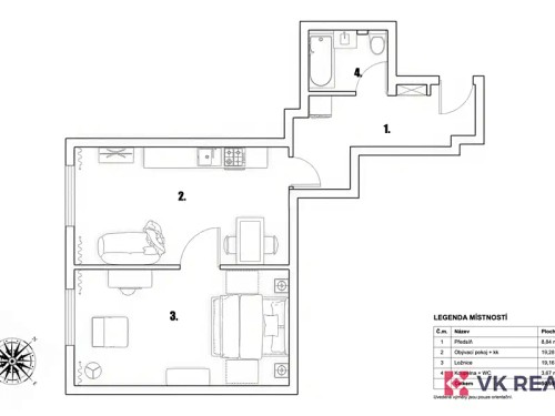 Prodej bytu 2+kk 50 m²