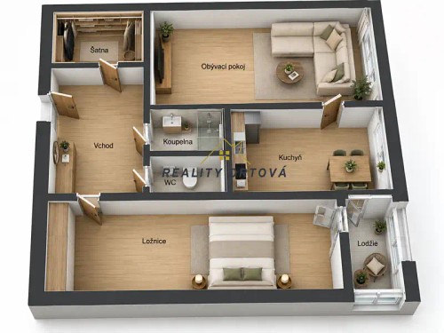 Prodej bytu 2+1 58 m²