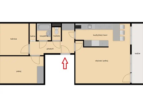 Prodaný  byt 3+kk 76 m²