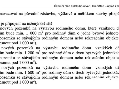 Prodej stavebního pozemku 780 m²