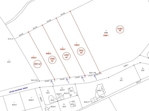 Prodej stavebního pozemku 1891 m²