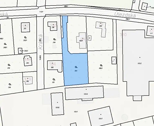 Prodej stavebního pozemku 1222 m²