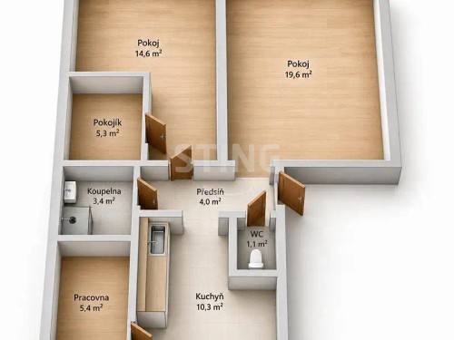 Prodej bytu 2+1 67 m²