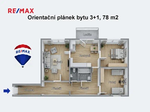 Prodaný byt 3+1 78 m²