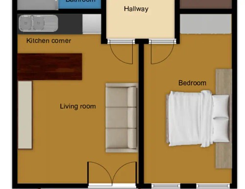 Prodaný  byt 2+kk 43 m²