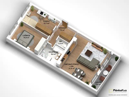 Prodaný  byt 3+kk 82 m²