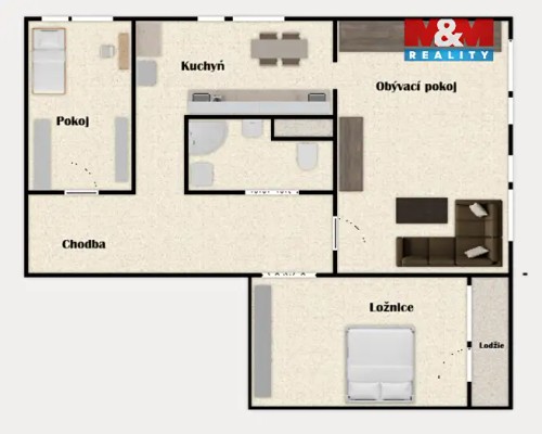 Prodaný byt 3+1 71 m²