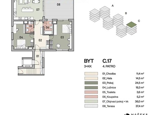 Prodej bytu 4+kk 119 m²