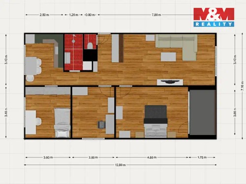 Prodaný byt 4+1 83 m²