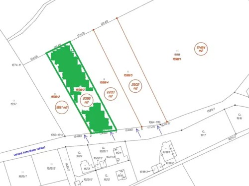 Prodej stavebního pozemku 2088 m²