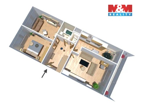 Prodaný  byt 3+1 71 m²