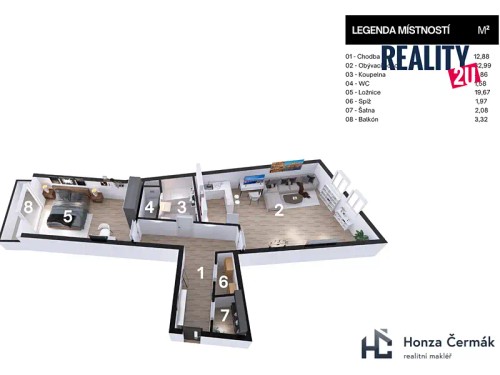Prodej bytu 2+kk 78 m²