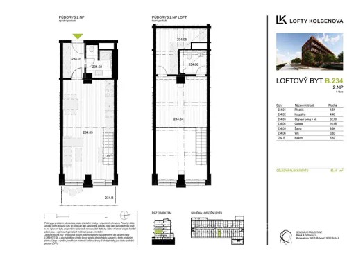 Prodaný byt 2+kk 72 m²