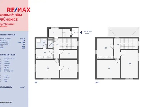 Prodej domu 184 m², pozemek 703 m²