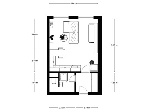 Prodaný byt 1+kk 33 m²