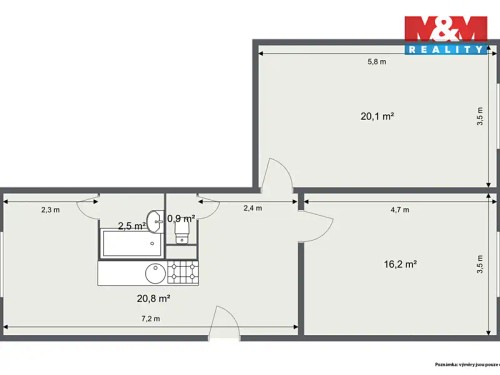 Prodaný byt 2+1 59 m²