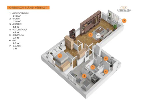 Prodaný byt 2+1 52 m²