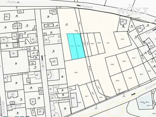 Prodej stavebního pozemku 1071 m²