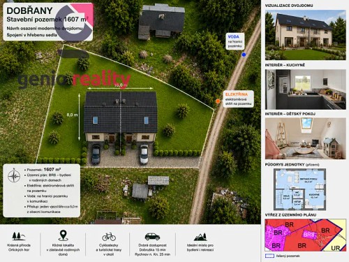 Prodej stavebního pozemku 1607 m²