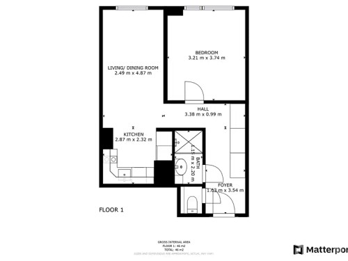 Prodaný  byt 2+kk 42 m²