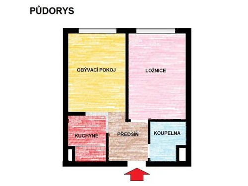 Prodaný  byt 2+kk 40 m²