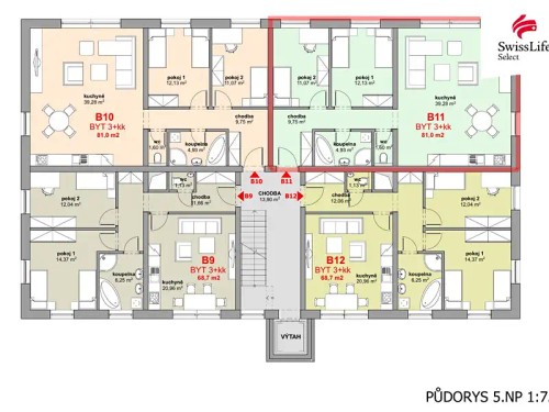 Prodej bytu 3+kk 81 m²