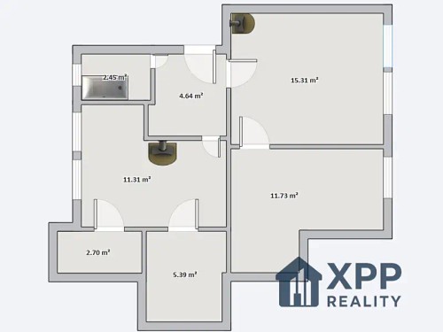Prodaný  byt 2+1 52 m²