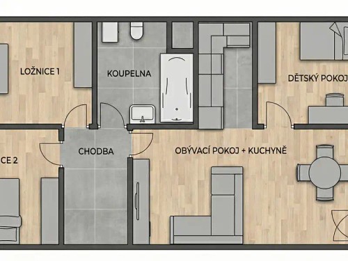 Prodaný  byt 4+kk 78 m²