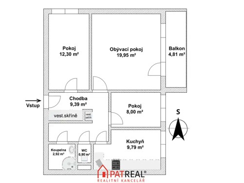 Prodaný  byt 3+1 70 m²