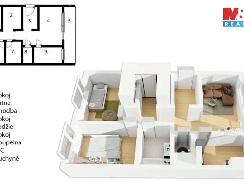 Prodaný byt 3+1 69 m²