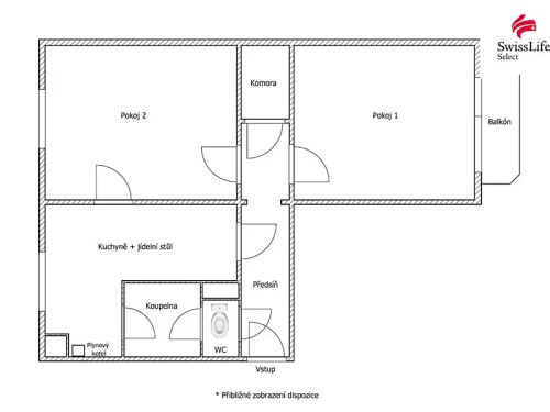 Prodej bytu 2+1 58 m²