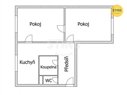 Prodej bytu 2+1 55 m²