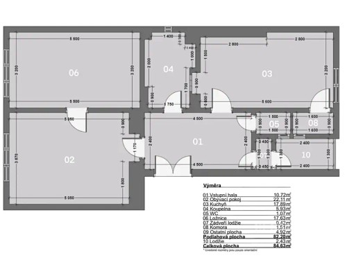Prodaný byt 2+1 82 m²