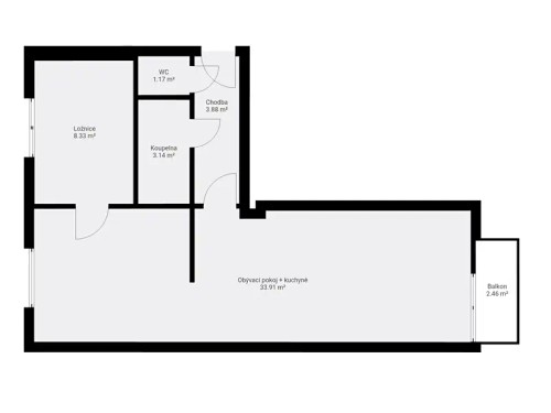 Prodej bytu 2+kk 50 m²