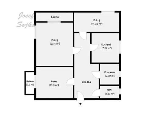 Prodej bytu 3+1 72 m²