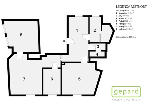 Prodej bytu 4+1 110 m²
