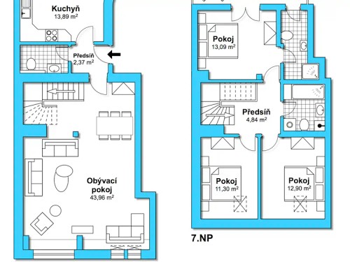Prodej bytu 4+1 120 m²