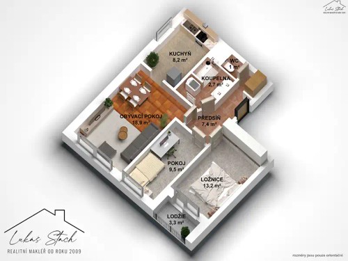 Prodaný  byt 3+kk 65 m²