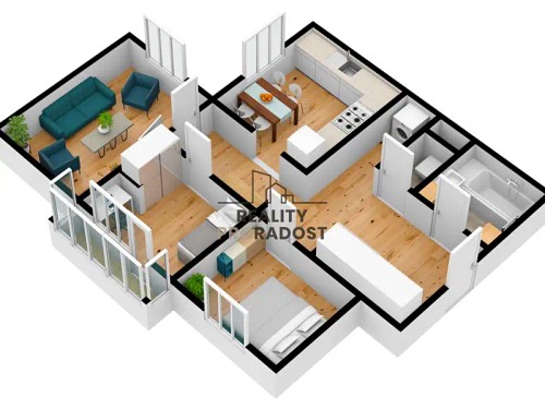 Prodej bytu 3+1 75 m²