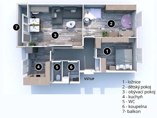 Prodej bytu 3+1 70 m²