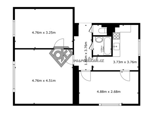 Prodej bytu 3+1 72 m²