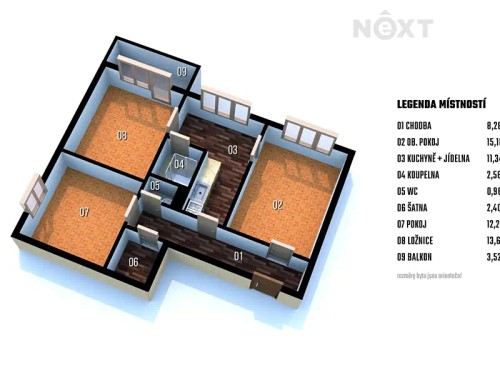 Prodej bytu 3+1 78 m²
