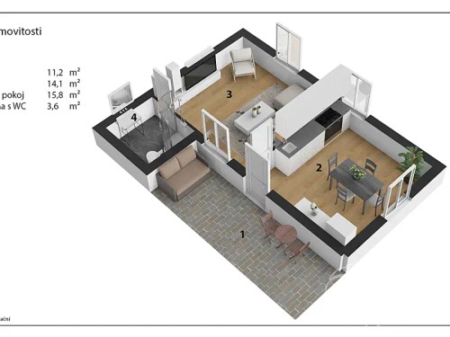 Prodaná  chata 76 m², pozemek 717 m²