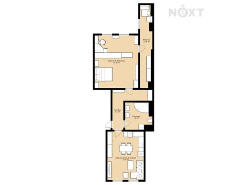 Prodej bytu 2+kk 77 m²