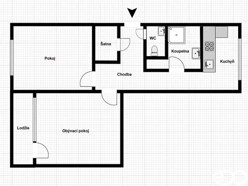 Prodej bytu 2+1 60 m²