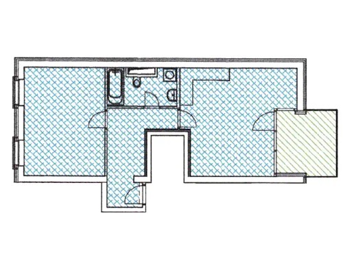 Prodaný  byt 2+kk 61 m²