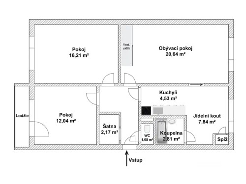 Prodej bytu 3+1 77 m²