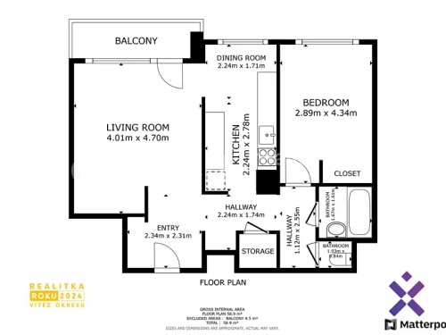 Prodaný byt 2+1 62 m²